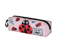 Oh My Pop! Ladybug-Trousse Carré Fan 2.2, Rose, 22 x 9 cm