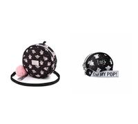 Oh My Pop! OMP! Pug - Sac à Bandoulière Rond + Porte-monnaie Ovale