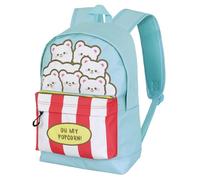 Sac à dos scolaire à compartiment unique Oh My Pop Popcorn Bleu 31x44x18 cm