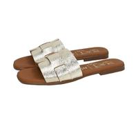 Oh! My Sandals 5550 Sandales plates pour femme champagne design croisé fabriquées en Espagne, champagne, 36 EU