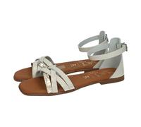 Oh! My Sandals 5554 Sandales en cuir pour femme avec sangles croisées et bracelet couleur glace, Glace, 42 EU