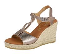 Oh! My Sandals 5748 Sandales compensées pour femme - Cuir, Duna Cava, 37 EU