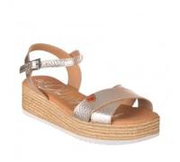 Oh! My Sandals Sandales à talons 5466 pour femme dorées, Métallisé, 39 EU