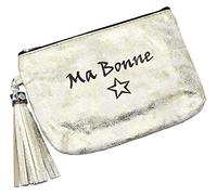 Oh My Shop ATM117 - Trousse Pochette Effet Brillant Message Ma Bonne Etoile Pompon Doré