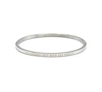 Oh My Shop BC2860F - Bracelet Jonc Fin Acier Argenté avec Message Le Hasard Fait Bien Les Choses