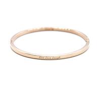 Oh My Shop BC2983F - Bracelet Jonc Fin Acier Or Rose avec Gravure Message Live Love Laugh