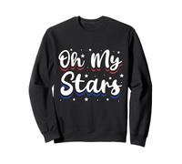 Oh My Stars Cute Patriotic 4th of July Design Sweatshirt