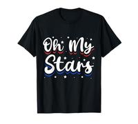 Oh My Stars Cute Patriotic 4th of July Design T-Shirt