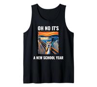 Oh No It's A New School Year Cat With Surprised Face Humour Débardeur