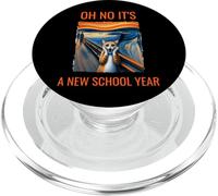 Oh No It's A New School Year Cat With Surprised Face Humour PopSockets PopGrip pour MagSafe