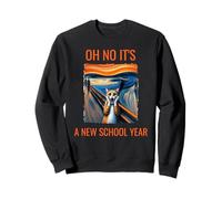 Oh No It's A New School Year Cat With Surprised Face Humour Sweatshirt