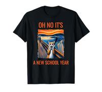 Oh No It's A New School Year Cat With Surprised Face Humour T-Shirt
