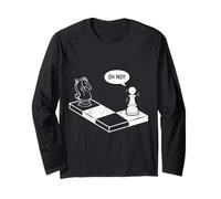 Oh No Knight to Pawn Jeu d'échecs Amusant pour Amateur de Jeux de société Manche Longue