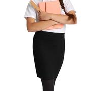 Oh! Pretty Fille Jupe Crayon Extensible pour L’École 5 à 13 Ans (Noir, 13 Ans)