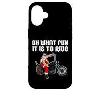 Oh, Quel Plaisir de Conduire Cool Santa sur Une Moto Coque pour iPhone 16