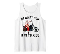 Oh, Quel Plaisir de Conduire Cool Santa sur Une Moto Débardeur