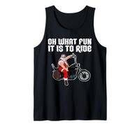 Oh, Quel Plaisir de Conduire Cool Santa sur Une Moto Débardeur