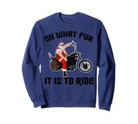 Oh, Quel Plaisir de Conduire Cool Santa sur Une Moto Sweatshirt