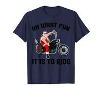 Oh, Quel Plaisir de Conduire Cool Santa sur Une Moto T-Shirt