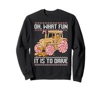 Oh, Quel Plaisir de Conduire Un Pull de Noël Moche en Tracteur Sweatshirt