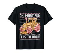 Oh, Quel Plaisir de Conduire Un Pull de Noël Moche en Tracteur T-Shirt