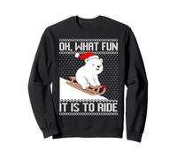 Oh, Quel Plaisir de Monter à Bord d'un traîneau à Ours Blanc pour Noël Sweatshirt