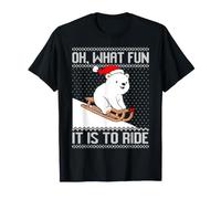Oh, Quel Plaisir de Monter à Bord d'un traîneau à Ours Blanc pour Noël T-Shirt