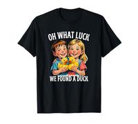 Oh Quelle Chance, Nous Avons trouvé Un Canard, des Enfants chassant des Canards de croisière T-Shirt