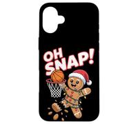 Oh Snap! Ballon de Basket Amusant Bonhomme en Pain d'épice Coque pour iPhone 16 Plus