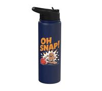 Oh Snap Basketball Gingerbread Christmas Stainless Steel Insulated Water Bottle