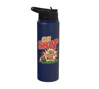 Oh Snap Gingerbread Football Noël Stainless Steel Insulated Water Bottle