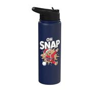 Oh Snap Gingerbread Golfeur Golf Noël Golf Golf Stainless Steel Insulated Water Bottle