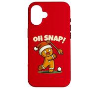 Oh Snap Gingerbreadman Golfer Funny Golf Christmas Men Women Coque pour iPhone 16