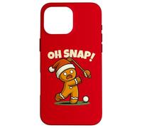 Oh Snap Gingerbreadman Golfer Funny Golf Christmas Men Women Coque pour iPhone 16 Pro Max