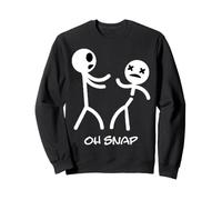Oh Snap Stick Figurine Stickman Doodle Scribble imprimée Amusante Sweatshirt