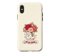 Oh So Cozy Kawaii Floral Vase Oiseau Mignon Cottagecore Coque pour iPhone X/XS