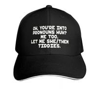Oh Vous Aimez Les Pronoms Huh Me Trop Laissez-Moi Elle/Eux Tiddies Casquette De Baseball Grande Taille Chapeau Trucker Chapeau De Fête pour Filles Hommes,Cadeau