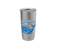 Oh Whale Pun Ocean Orca Sea Aquarium mignon drôle animal Gobelet isotherme en acier inoxydable double paroi