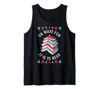 Oh What Fun It is to Read Livre Lumières Arbre de Noël Vêtements Débardeur