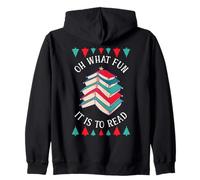 Oh What Fun It is to Read Livre Lumières Arbre de Noël Vêtements Sweat à Capuche