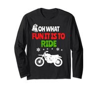 Oh What Fun It is to Ride Christmas Christmas Motorcycle Holiday Manche Longue