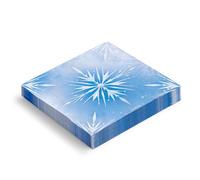 OH YEAH - 20 unités - Serviettes jetables Fête Princesse Glace - 33 x 33 cm - Assiettes, gobelets, serviettes et nappe - Décoration d'anniversaire d'enfant - Flocon de neige - Célébrations et fêtes à