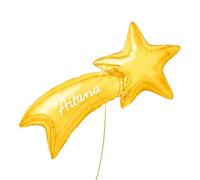 OH YEAH - Ballon en forme d'étoile filante personnalisable - Décoration de Noël - Célébrations familiales, scolaires et vitrines - Roscon des rois - Événements de Noël - Choisissez votre nom