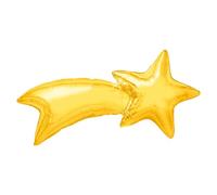 OH YEAH - Ballon Foil Étoile filante Rois Mages - 103 x 48 cm - Décoration de Noël - Célébrations familiales, scolaires et vitrines - Roscon des rois - Événements de Noël