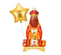 OH YEAH - Ballon Foil Rois Mages Baltasar + étoile dorée personnalisée - 110 cm - Décoration de Noël - Célébrations de famille - Roscon des rois - Événements de Noël - Choisissez votre nom