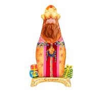 OH YEAH - Ballon Foil Rois Mages Gaspar - 110 cm - Décoration de Noël - Célébrations familiales, scolaires et vitrines - Roscon des rois - Événements de Noël