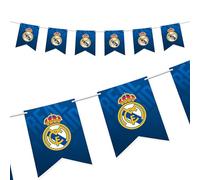 OH YEAH - Décoration d'anniversaire du Real Madrid - Idéal pour les fêtes d'enfants - Pack anniversaire football - Ambiance football - Pour communions et événements thématiques (guirlande)