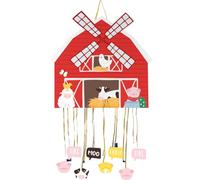 OH YEAH - Grande pinata d'anniversaire de ferme de 42 x 39,5 cm - Décoration de fêtes pour enfants garçon et fille - Grandes pommes de pin à remplir avec des jouets et des friandises.