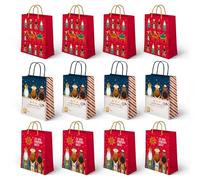 OH YEAH - Lot de 12 sacs cadeaux Rois Mages - 18 x 10 x 24 cm - 3 designs différents - Cadeau de Noël - Sacs pour cadeaux sur le thème des Rois Mages - Détails personnalisés - Cadeau unique
