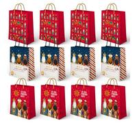 OH YEAH - Lot de 12 sacs cadeaux Rois Mages - 26 x 10 x 32 cm - 3 designs différents - Cadeau de Noël - Sacs pour cadeaux sur le thème des Rois Mages - Détails personnalisés - Cadeau unique
